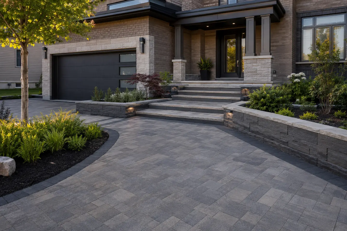 Interlock front entrance