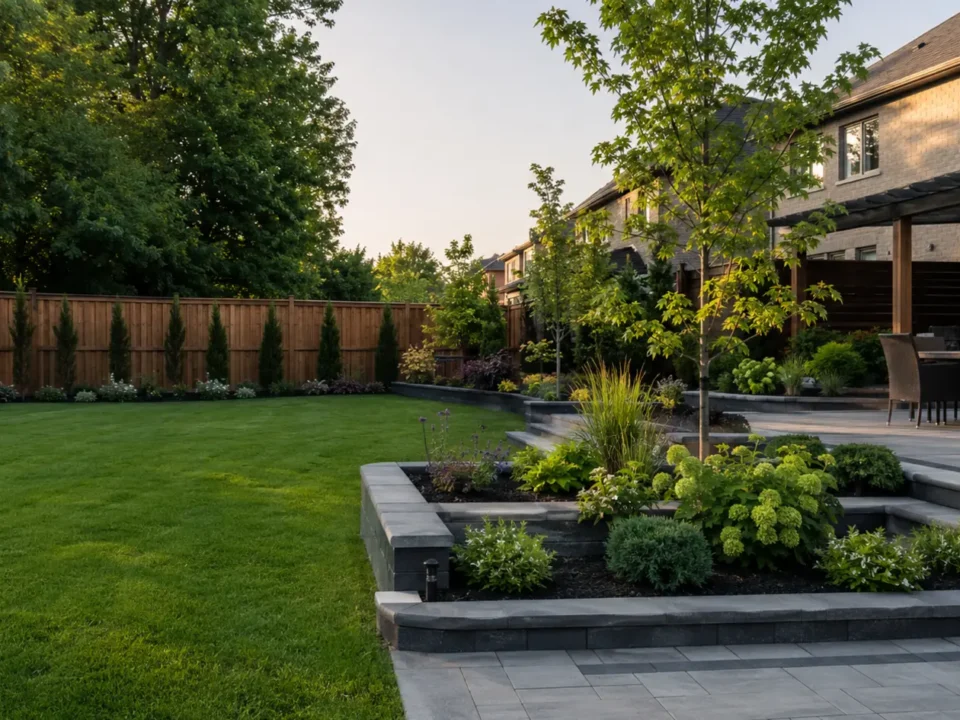Complete backyard landscaping