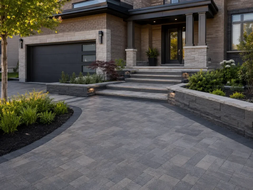 Interlock driveway and front entrance