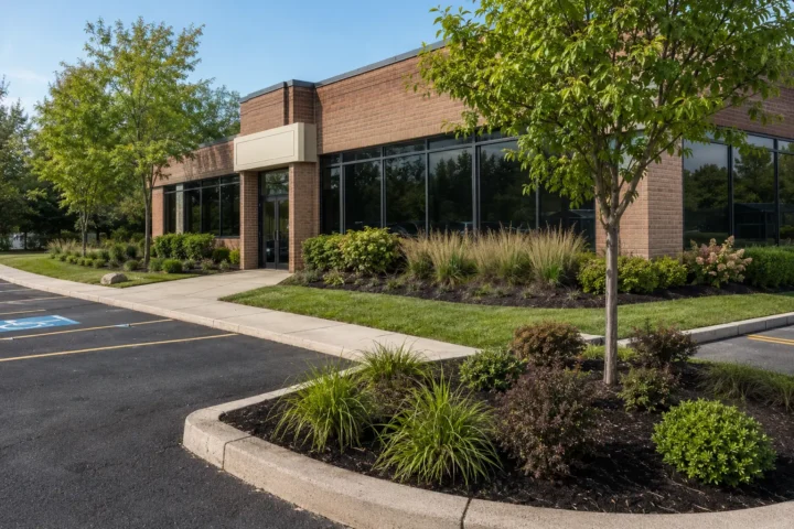 Commercial property landscape renewal project