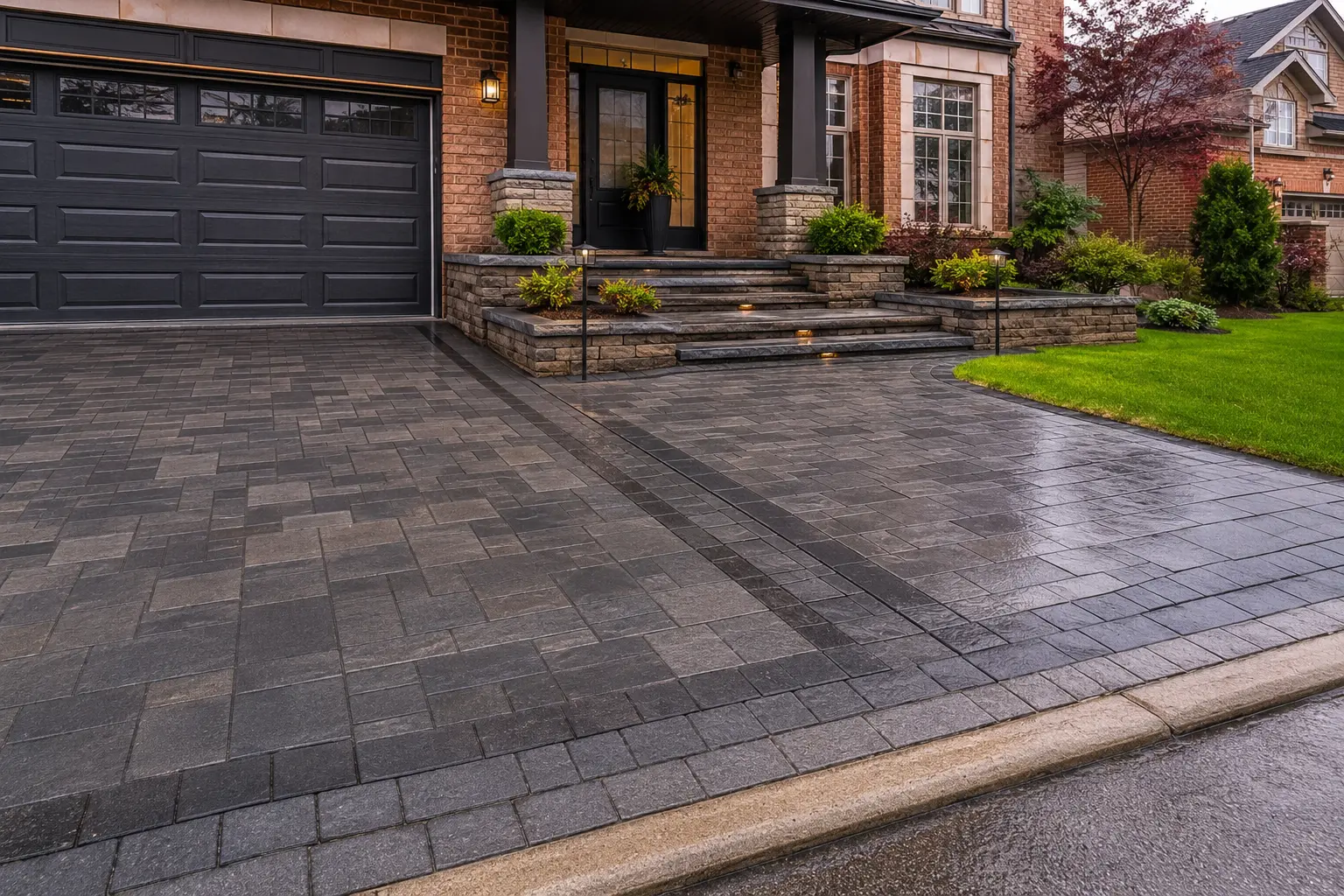 Interlock driveway and front entrance project
